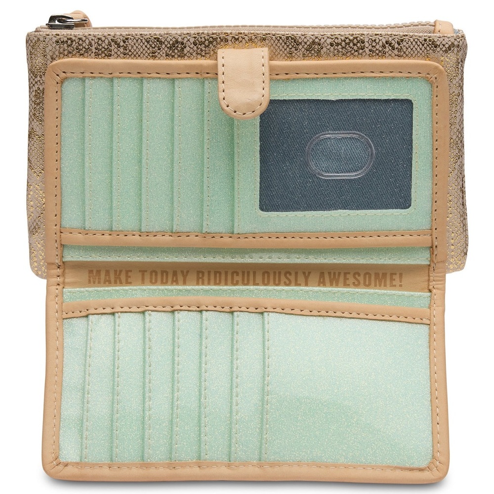 Mint and Tan Wallet with Motivational Message - Picture 4 of 4